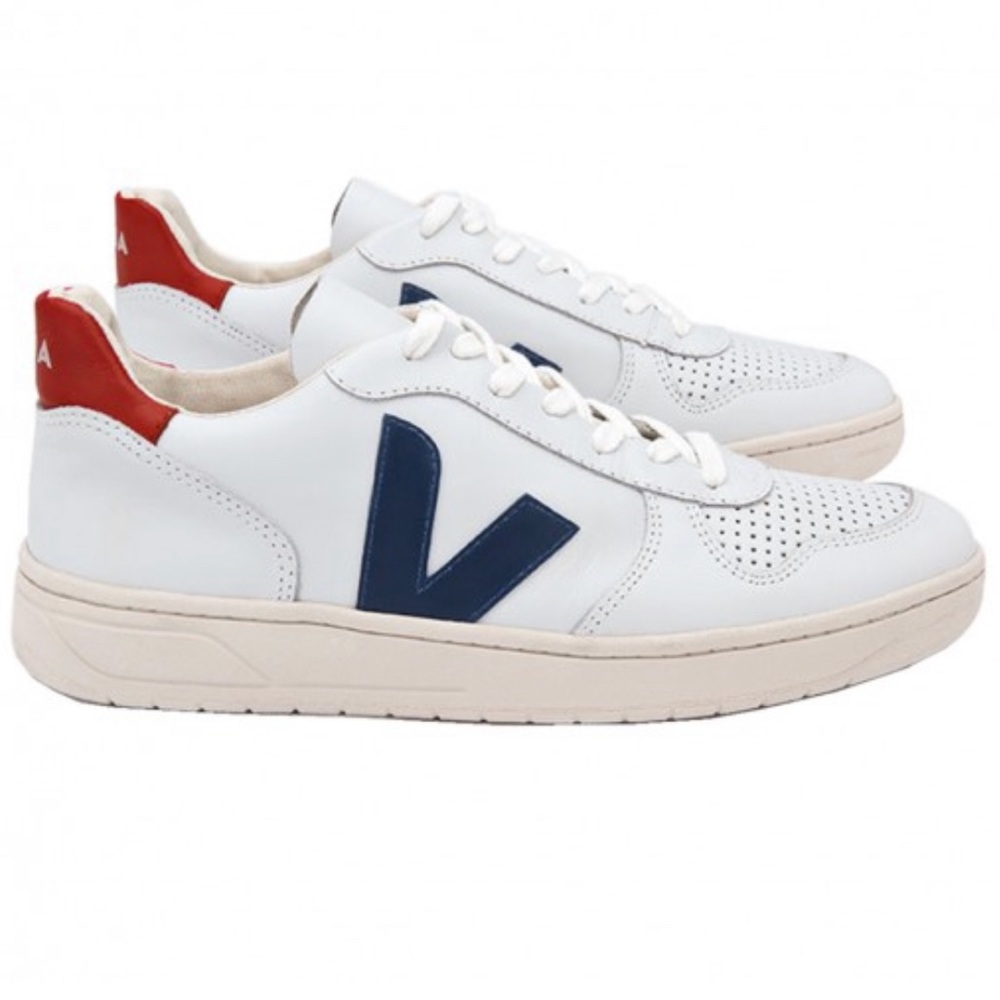 Adult V-10 Leather Shoe - Red, White & Blue SIZE 39